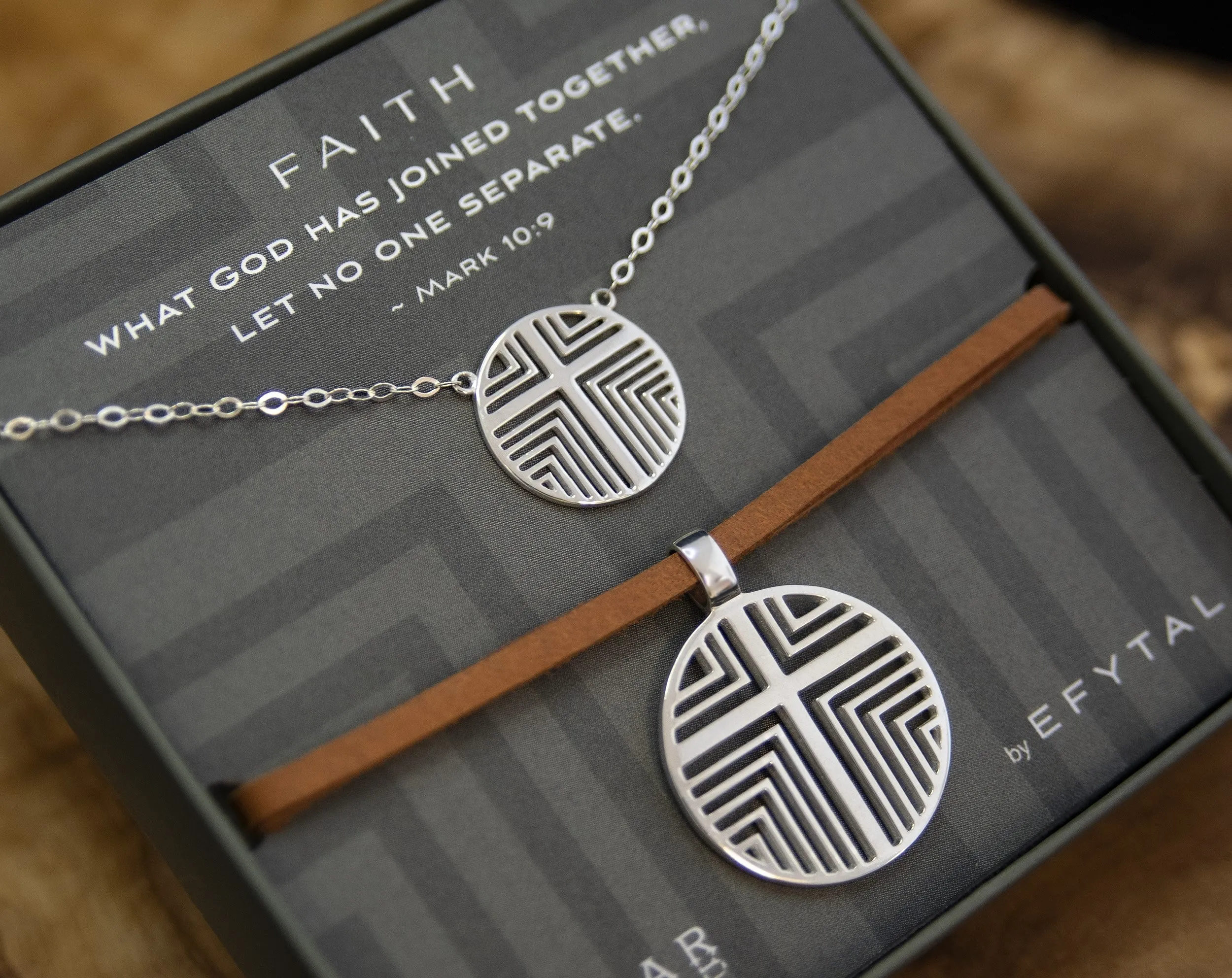 faith 18mm & 25mm necklace set • mark 10:9