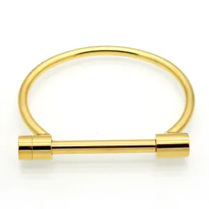 Fashion Luxury Famous Jewelry Stainless Steel Women 18K Gold Bangle Lady Matched D Upper Arm Bracelet Love Screw Bangles