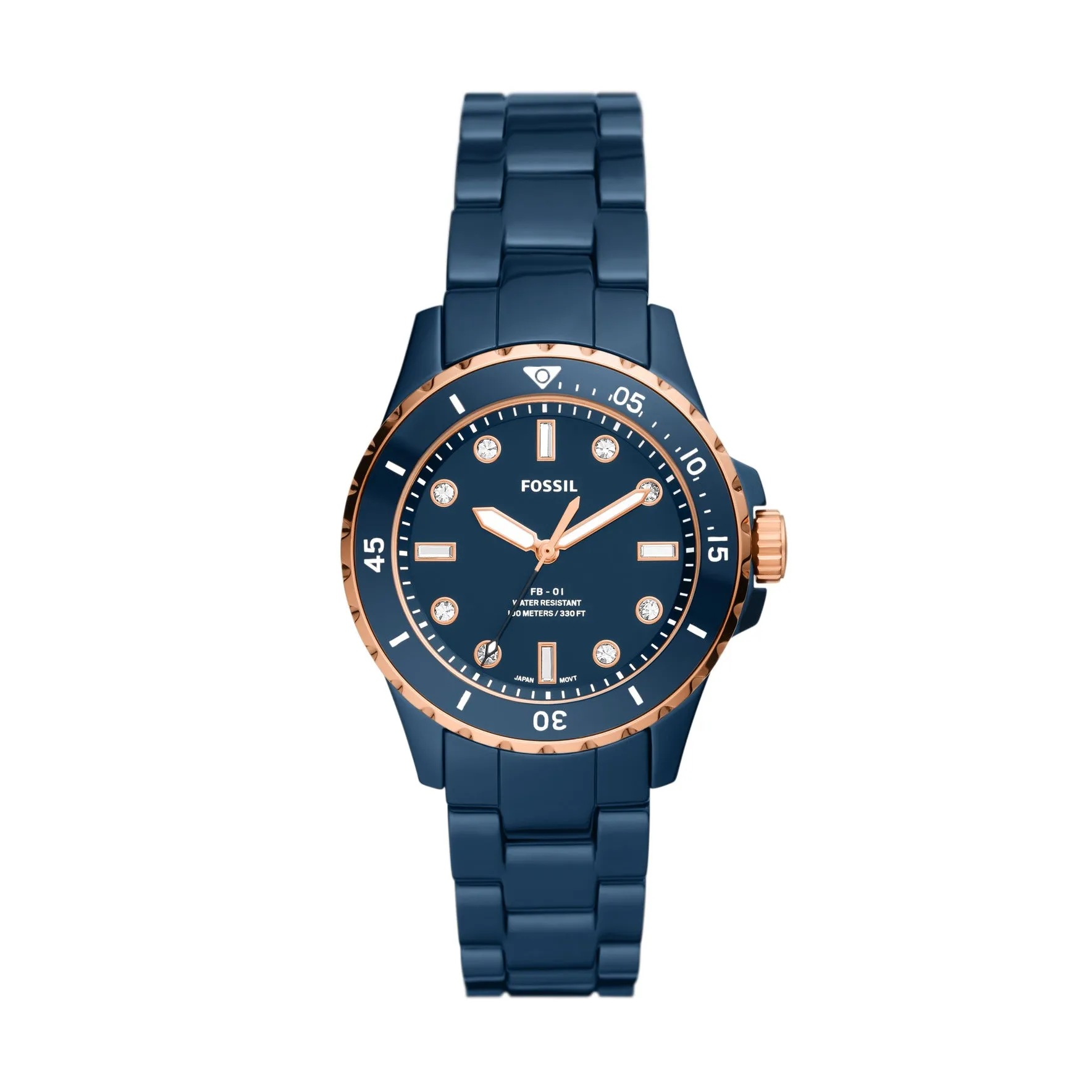 FB-01 Three-Hand Blue Ceramic Watch