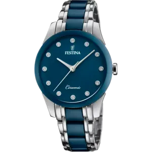 Festina Women's Ceramic Blue Dial Watch