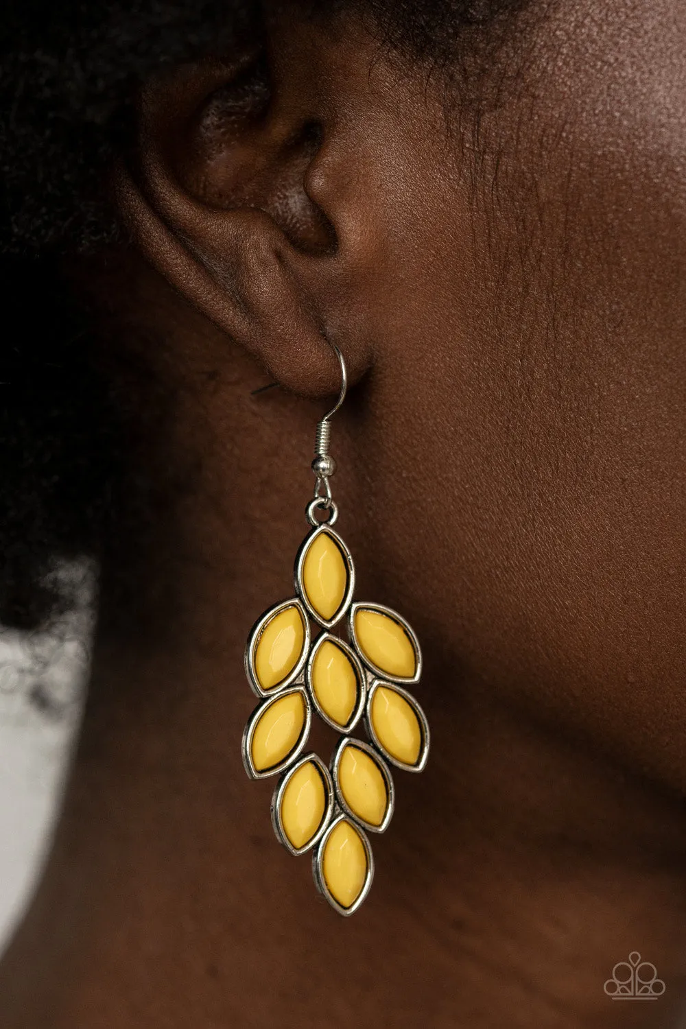Flamboyant Foliage - Yellow Earring