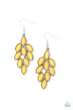 Flamboyant Foliage - Yellow Earring