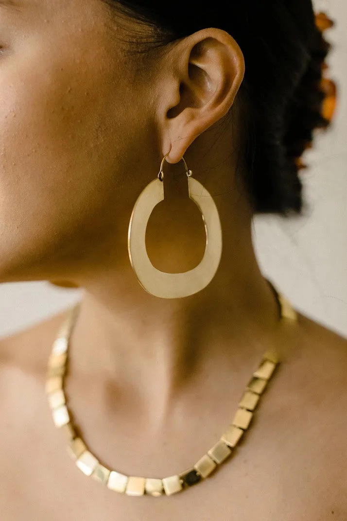 FLAT HOOP EARRINGS