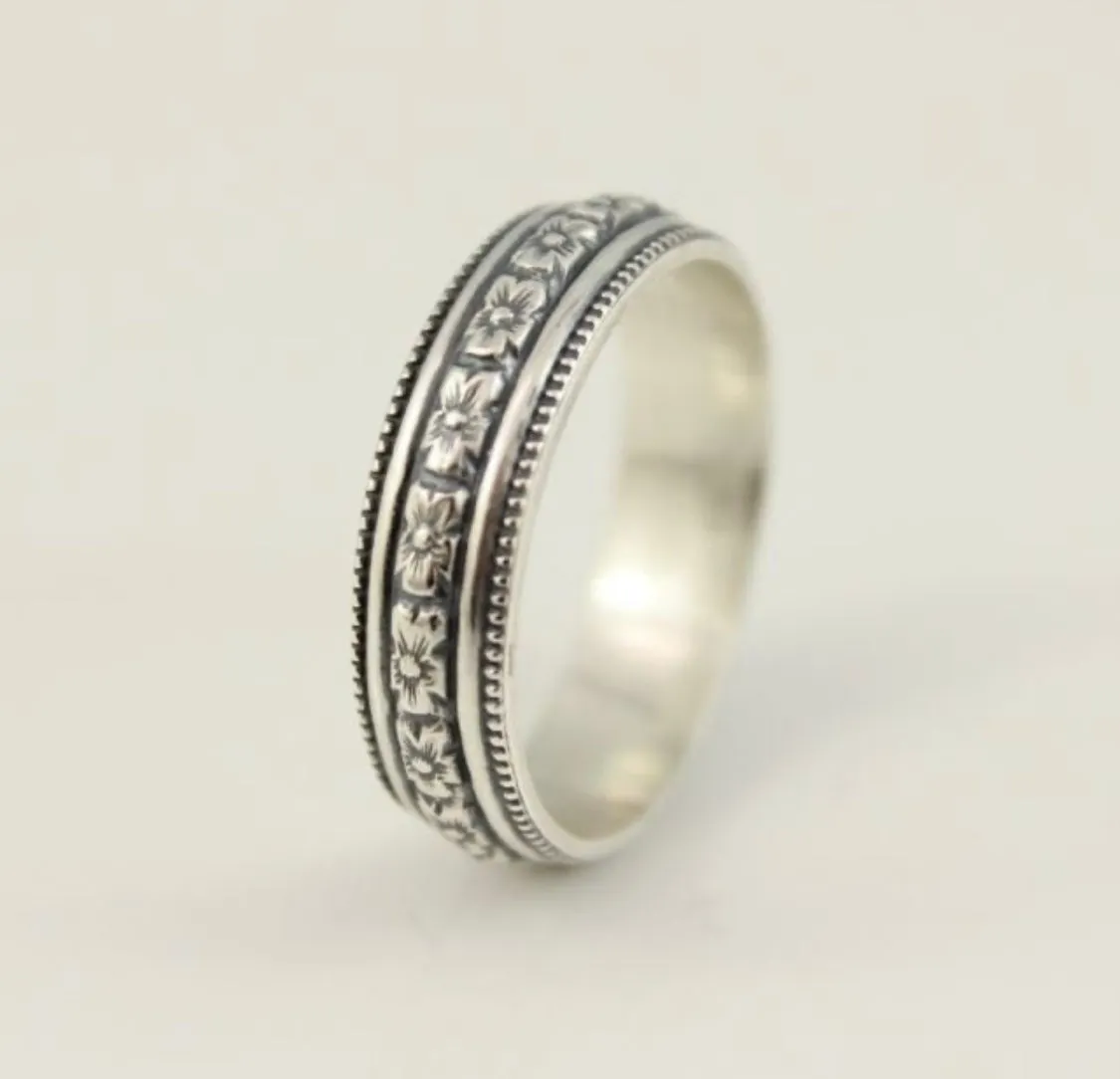 Floral Stacking Ring