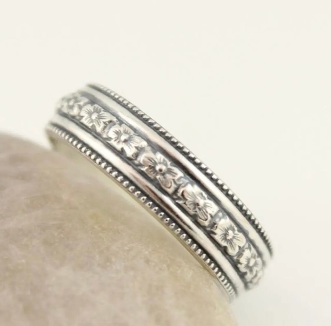 Floral Stacking Ring