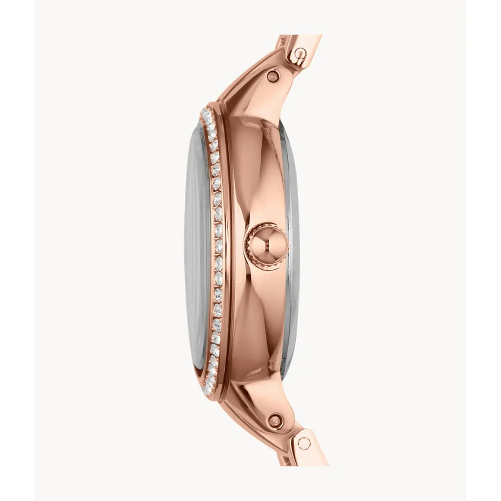 Fossil Virginia Women's Rose-Tone Stainless Steel Watch