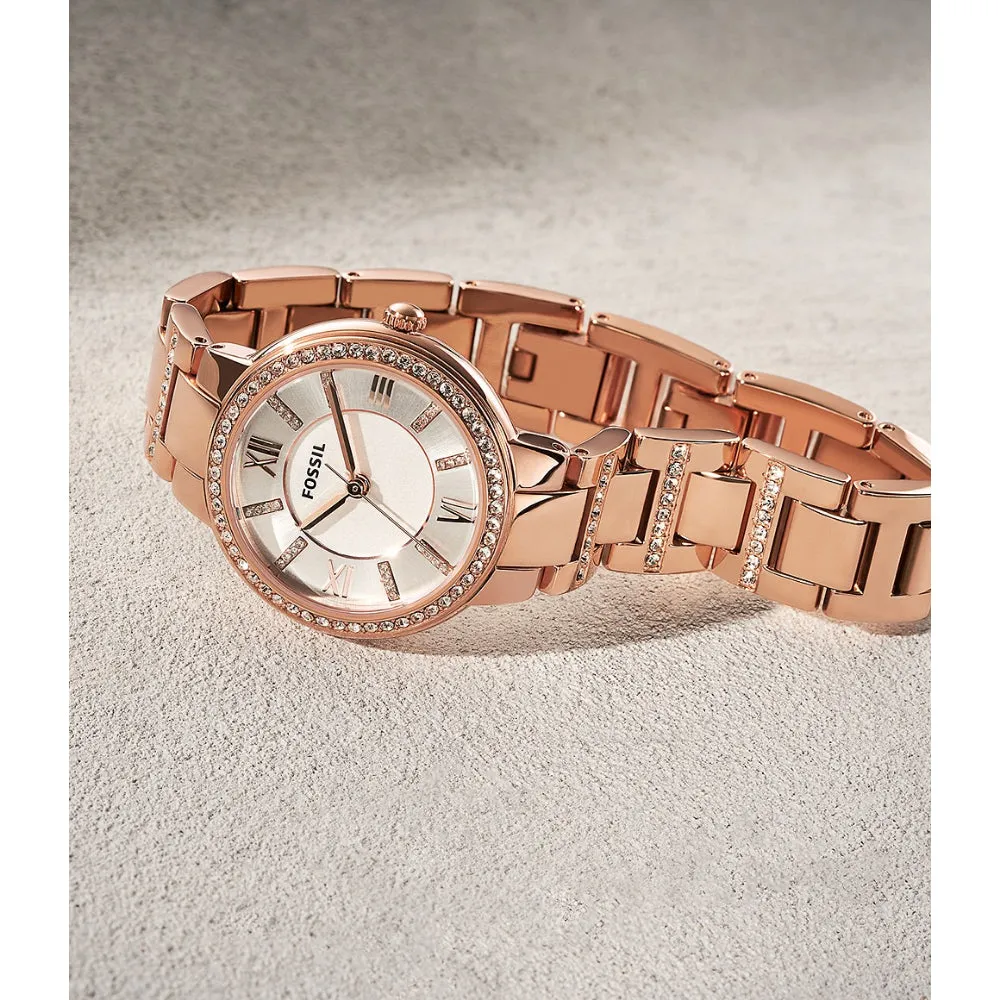 Fossil Virginia Women's Rose-Tone Stainless Steel Watch