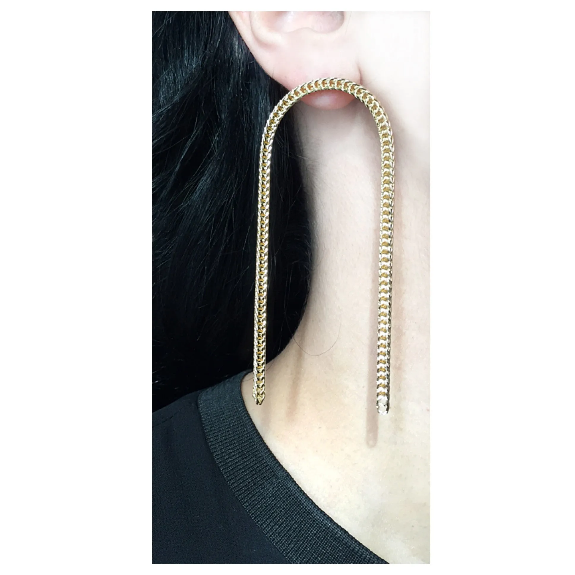 Fox Tail Earrings in Gold