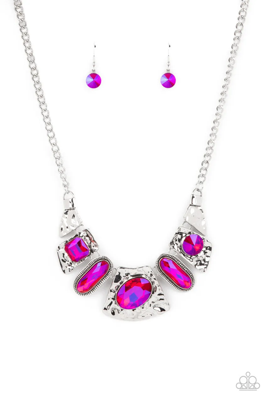Futuristic Fashionista Pink Paparazzi Necklace