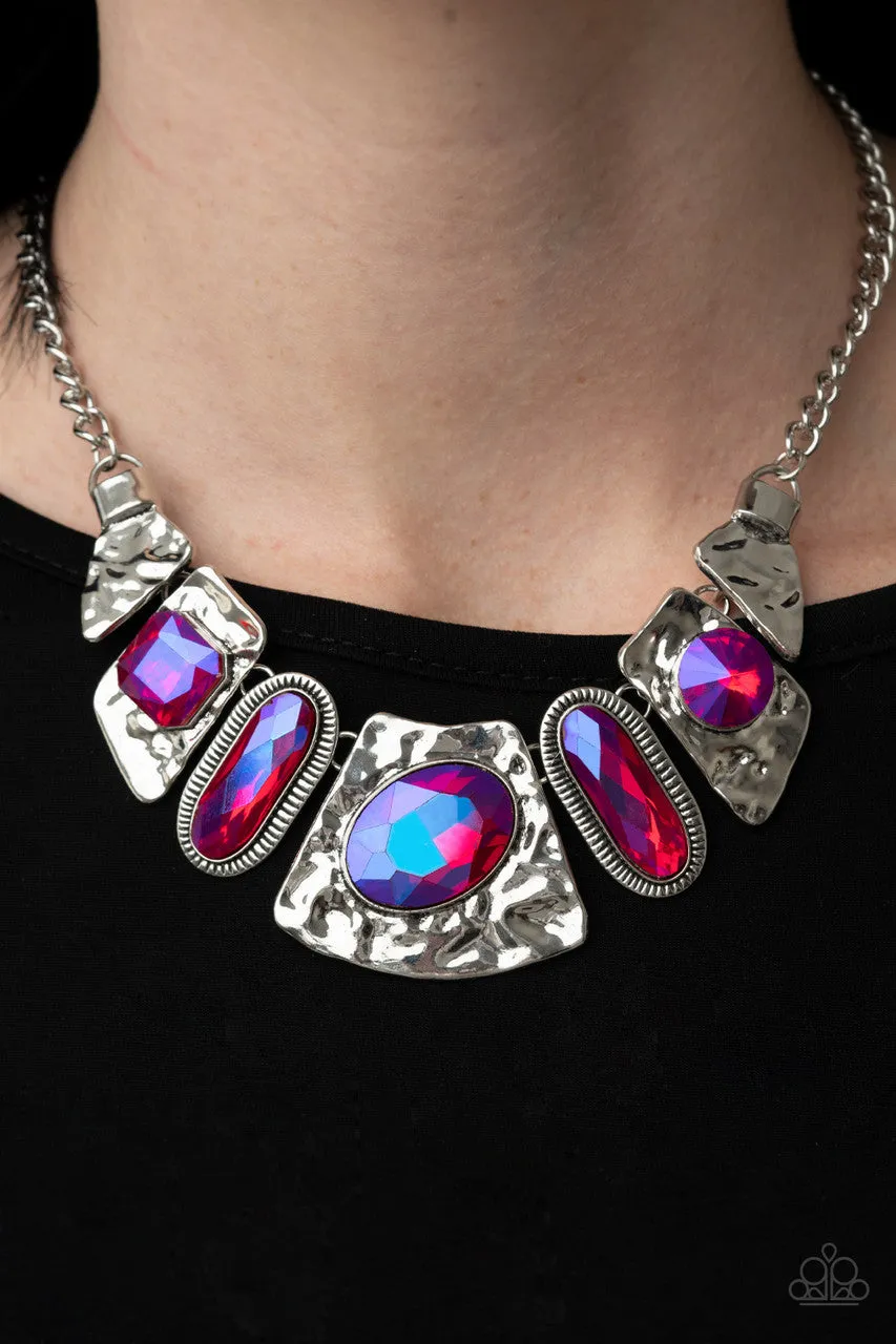 Futuristic Fashionista Pink Paparazzi Necklace