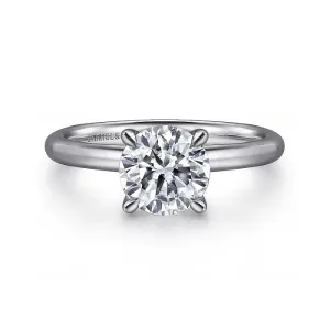 Gabriel 14K White Gold Round Solitaire Engagement Ring ER15619R6W4JJJ