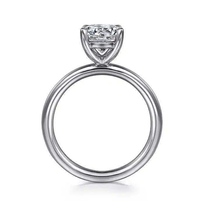 Gabriel 14K White Gold Round Solitaire Engagement Ring ER15619R6W4JJJ