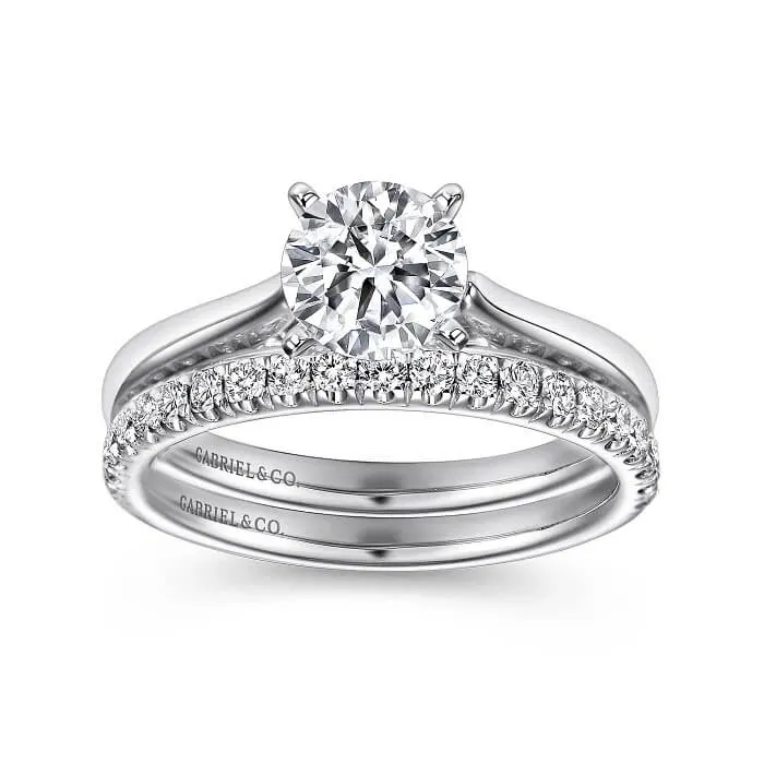 Gabriel & Co. Round Diamond Engagement Ring ER6685W4JJJ