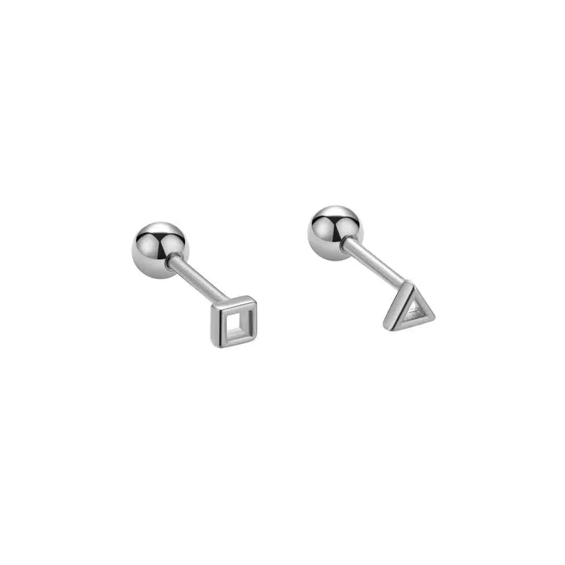 Geometric Square Minimalist Stud Earrings