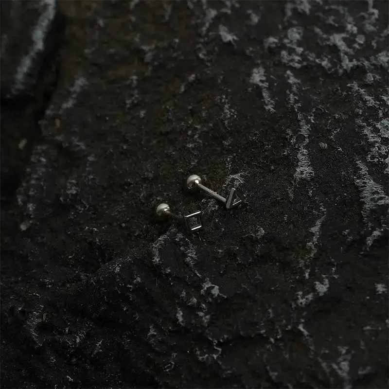 Geometric Square Minimalist Stud Earrings