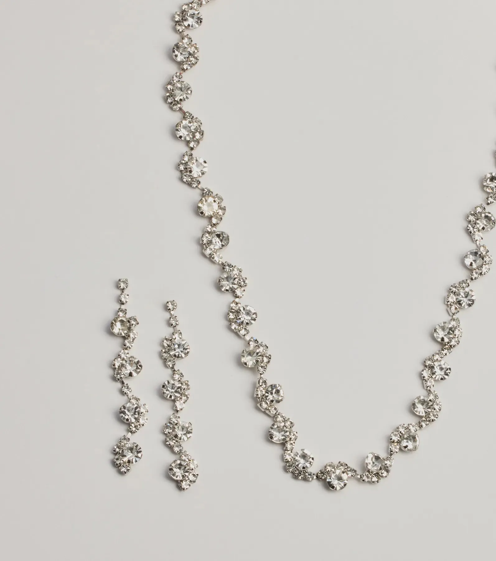Glam Nights Rhinestone Collar Necklace Set
