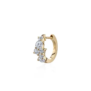 Gold & Diamond Cocktail Huggie Hoops
