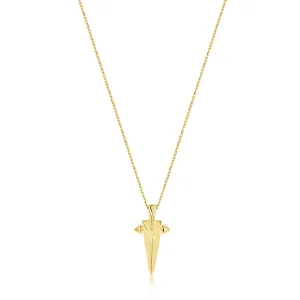 Gold Geometric Point Pendant Necklace