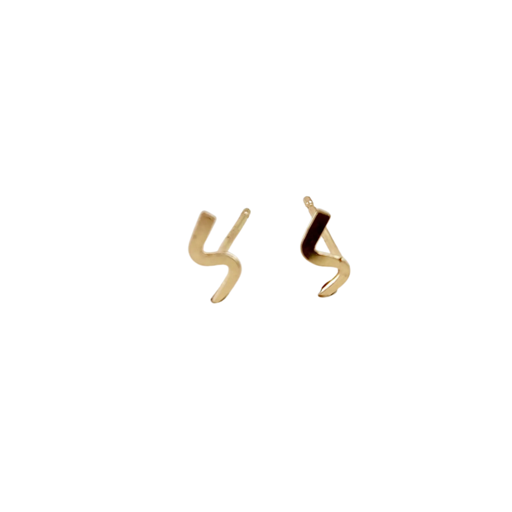 Gold Lightning Mini Studs