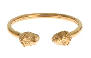Gold Lion Bangle Bracelet