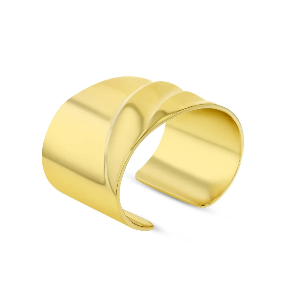 Gold Open-Ended Bangle