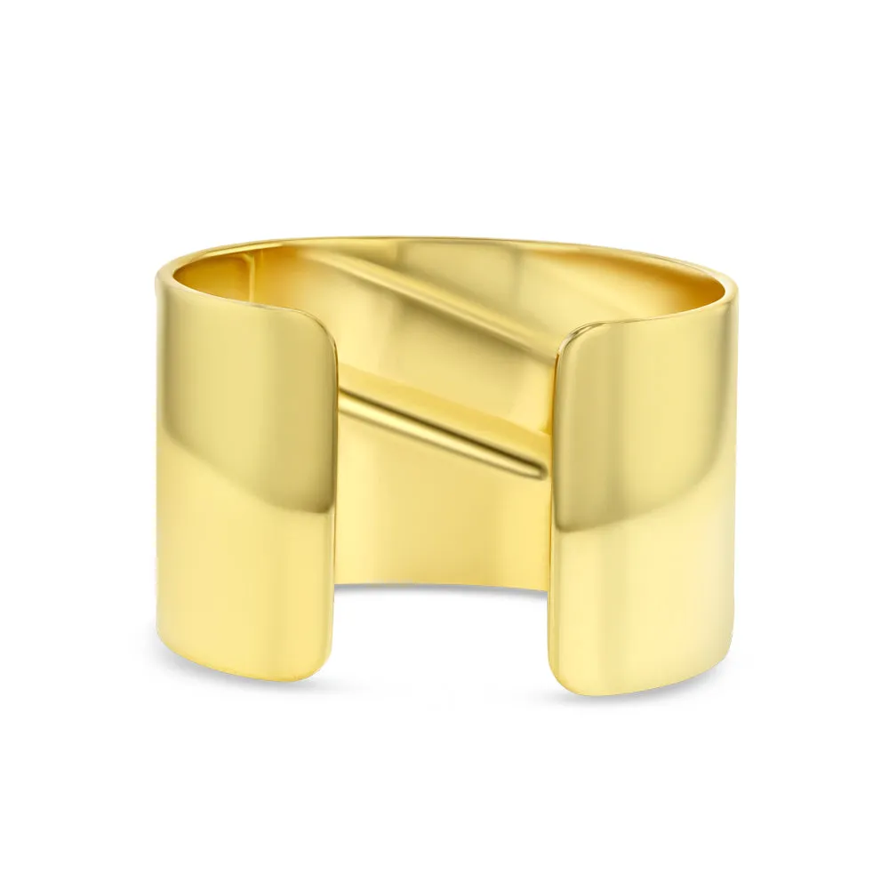 Gold Open-Ended Bangle