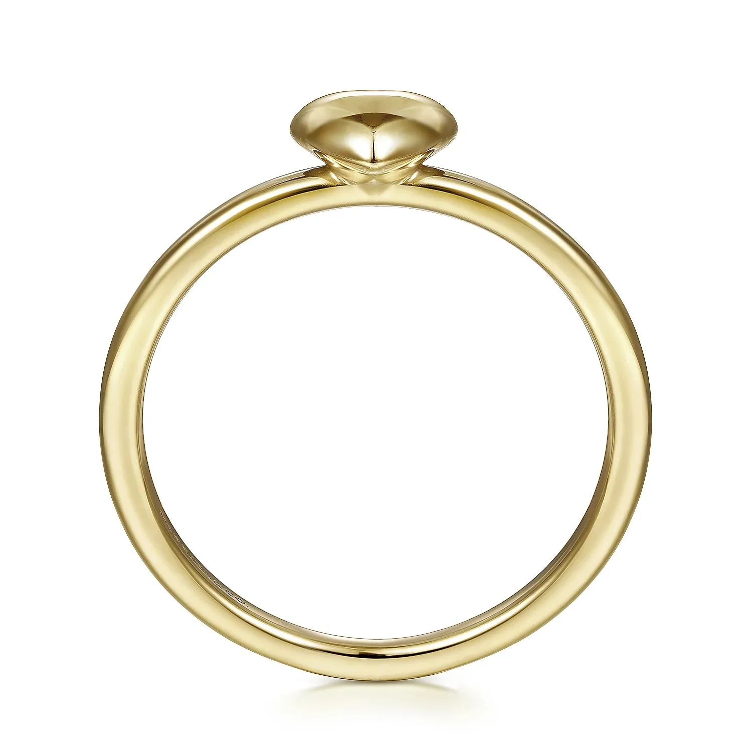 Gold Puffed Heart Ring