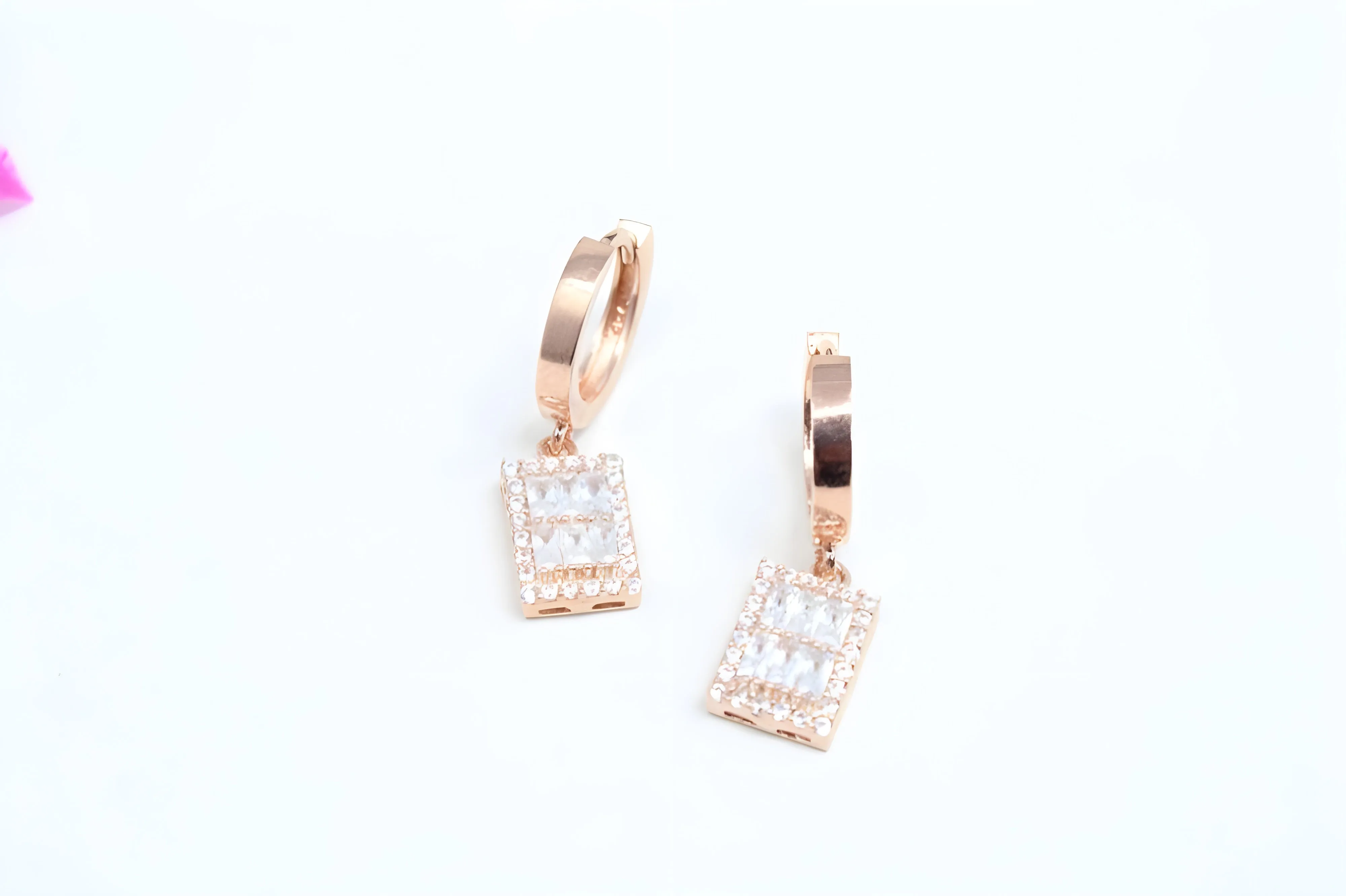 Golden Glow 92.5 Sterling Silver with Copper Gold Sleek Earrings