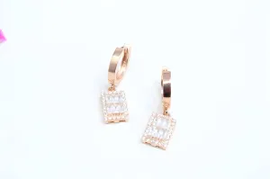 Golden Glow 92.5 Sterling Silver with Copper Gold Sleek Earrings