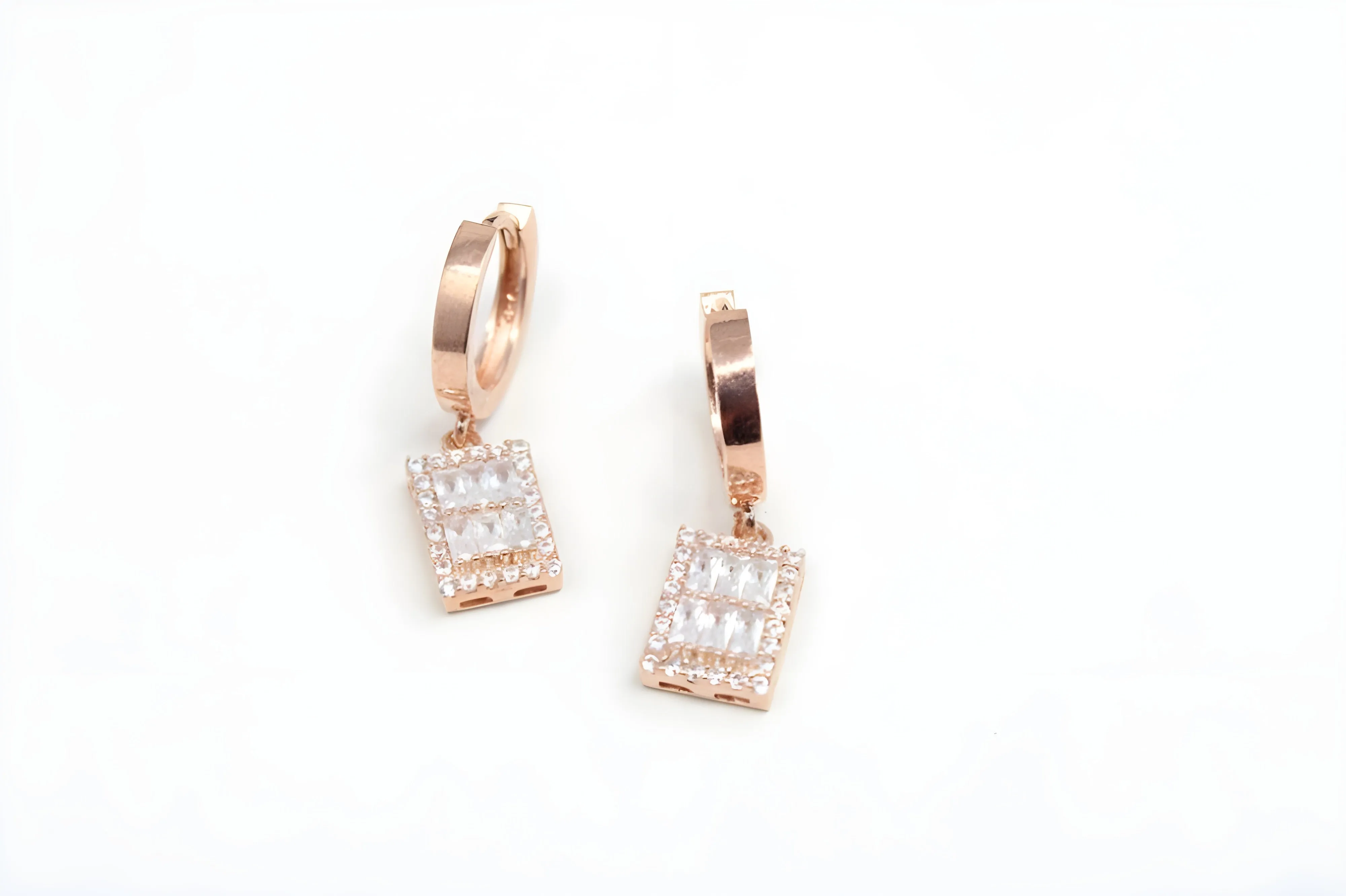 Golden Glow 92.5 Sterling Silver with Copper Gold Sleek Earrings