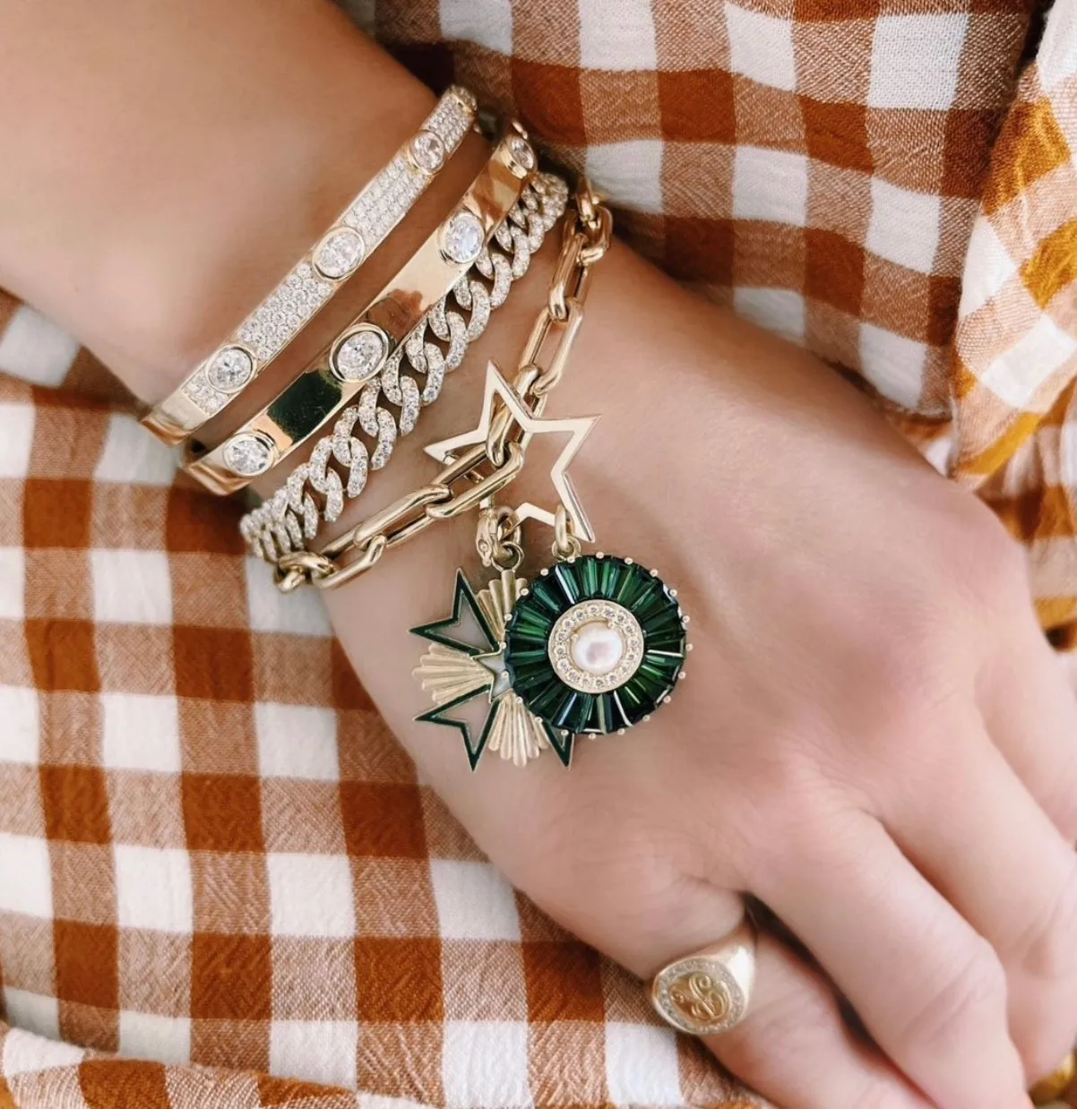 Grand Luxe Link Drawn Gold Cable Chain Bracelet