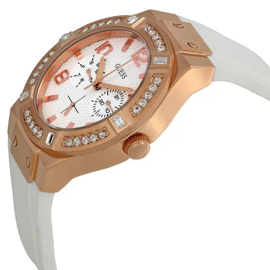 Guess Rose Gold Silicon Strap Women's Watch W0426L1