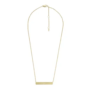 Harlow Linear Texture Gold-Tone Stainless Steel Chain Necklace