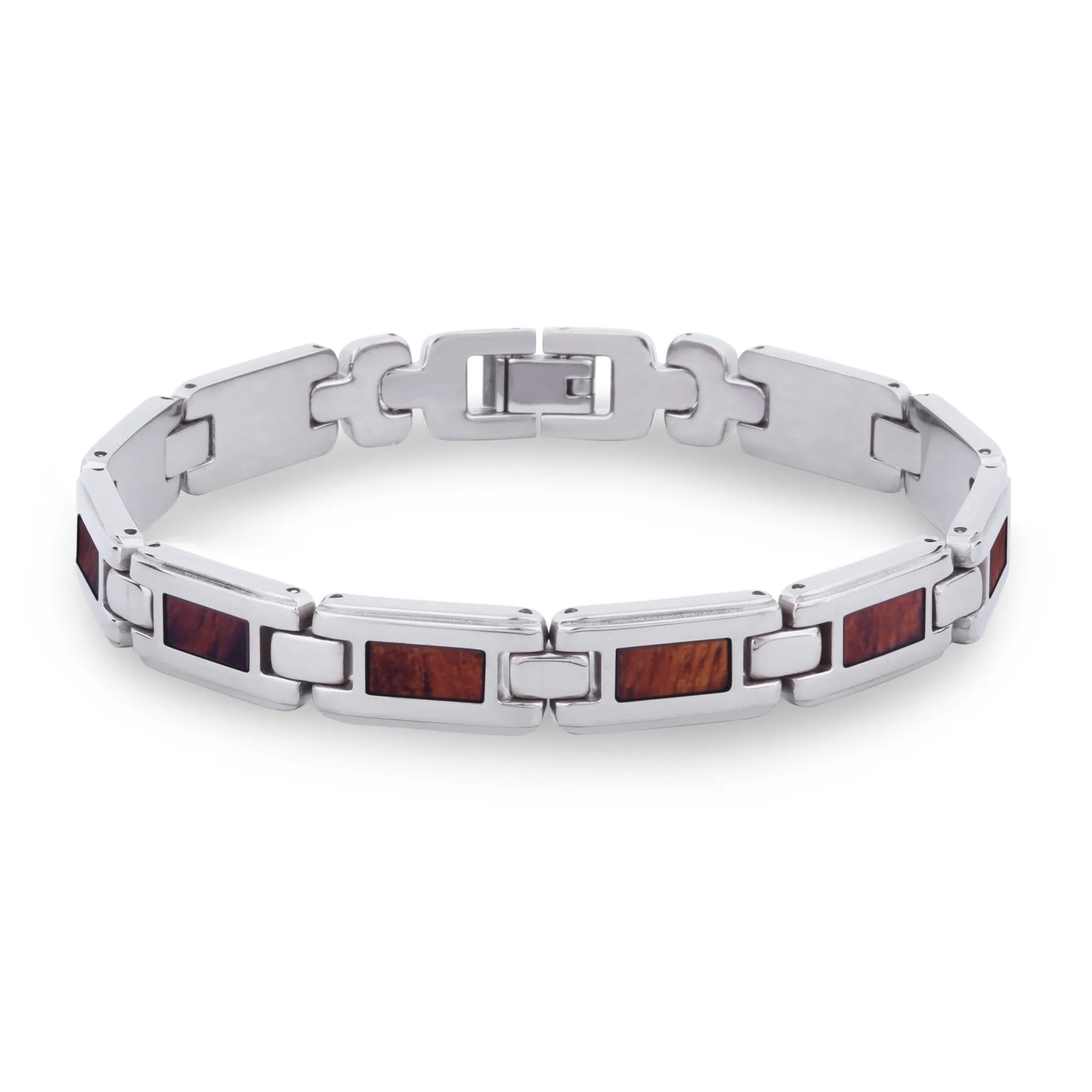 Hawaiian Koa Wood Men's Link Bracelet