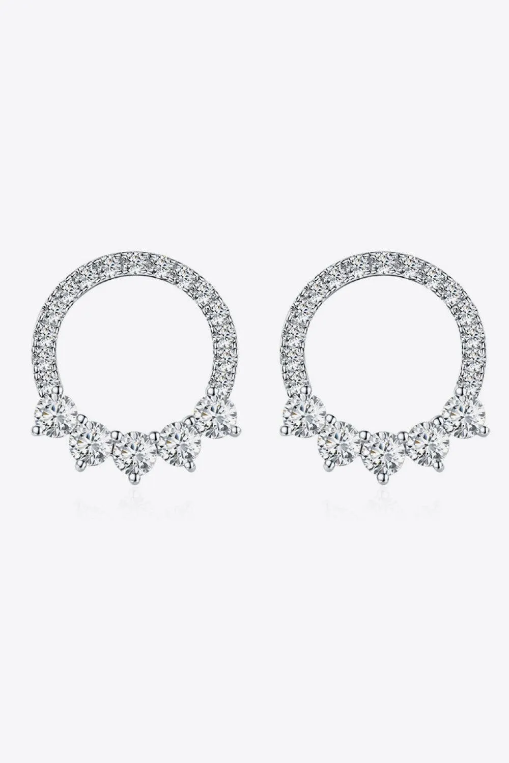 Hazel Blues® | Moissanite Platinum-Plated Earrings