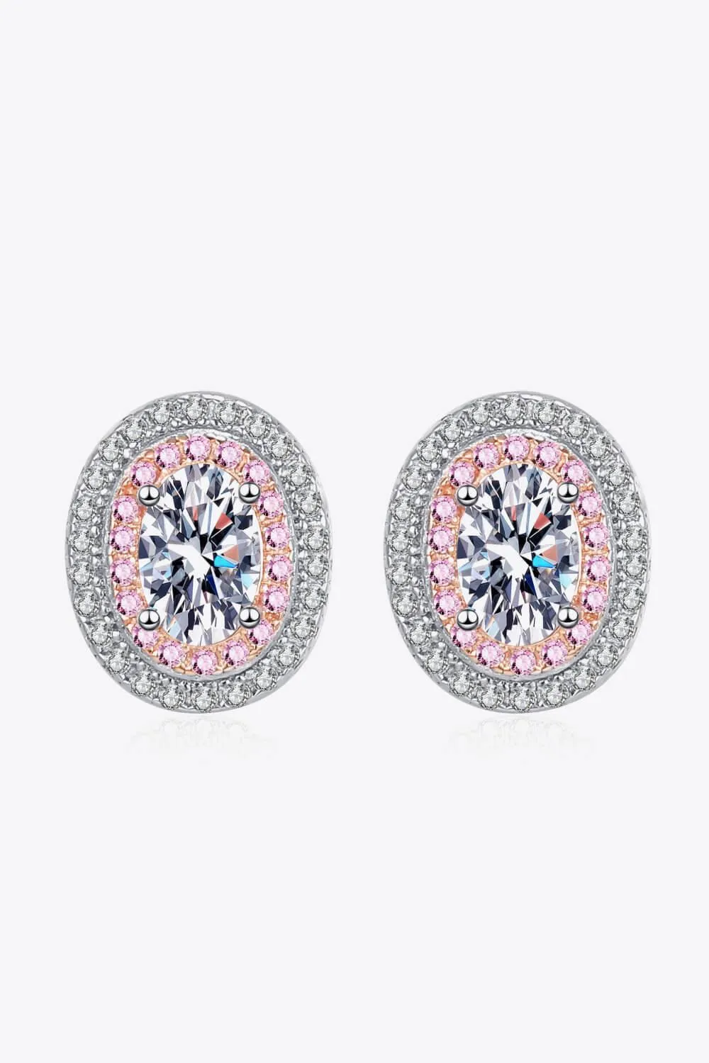 Hazel Blues® | Platinum-Plated Moissanite Stud Earrings