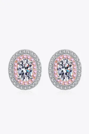 Hazel Blues® | Platinum-Plated Moissanite Stud Earrings
