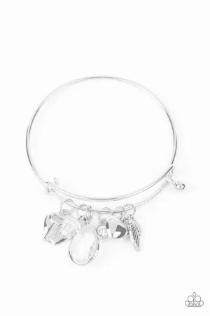 Heart of BOLD White Paparazzi Bracelet