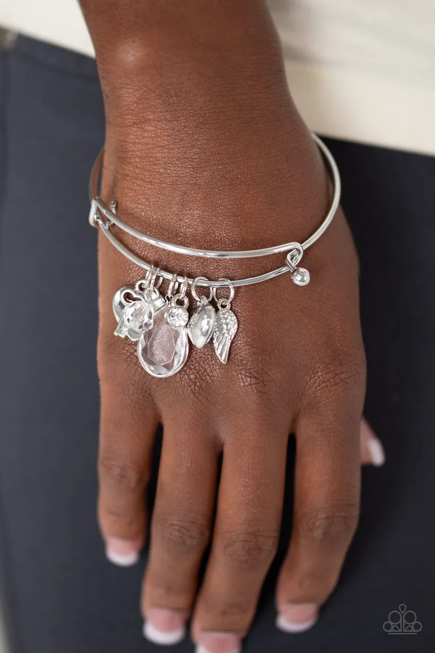 Heart of BOLD White Paparazzi Bracelet