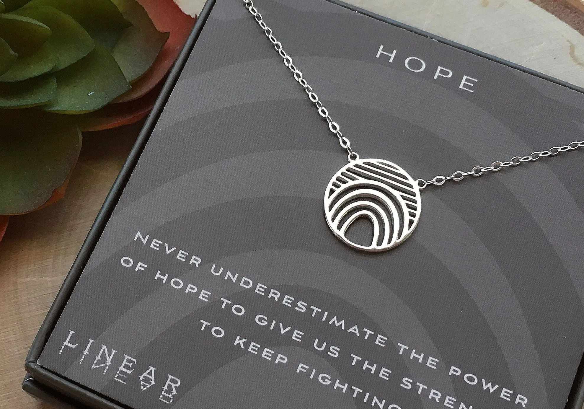 hope 18mm necklace • keep fighting