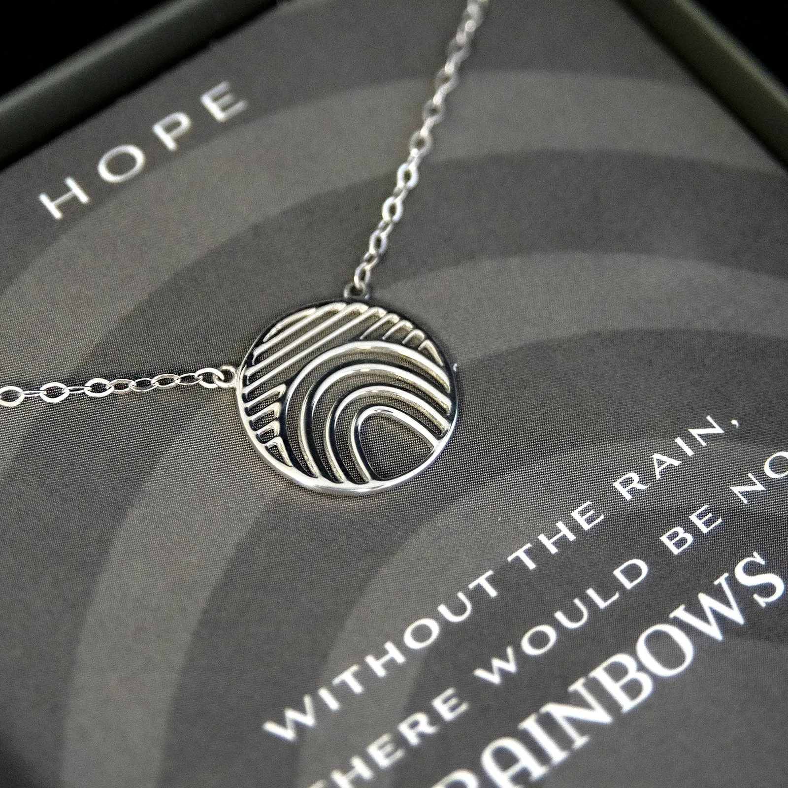 hope 18mm necklace • rainbows