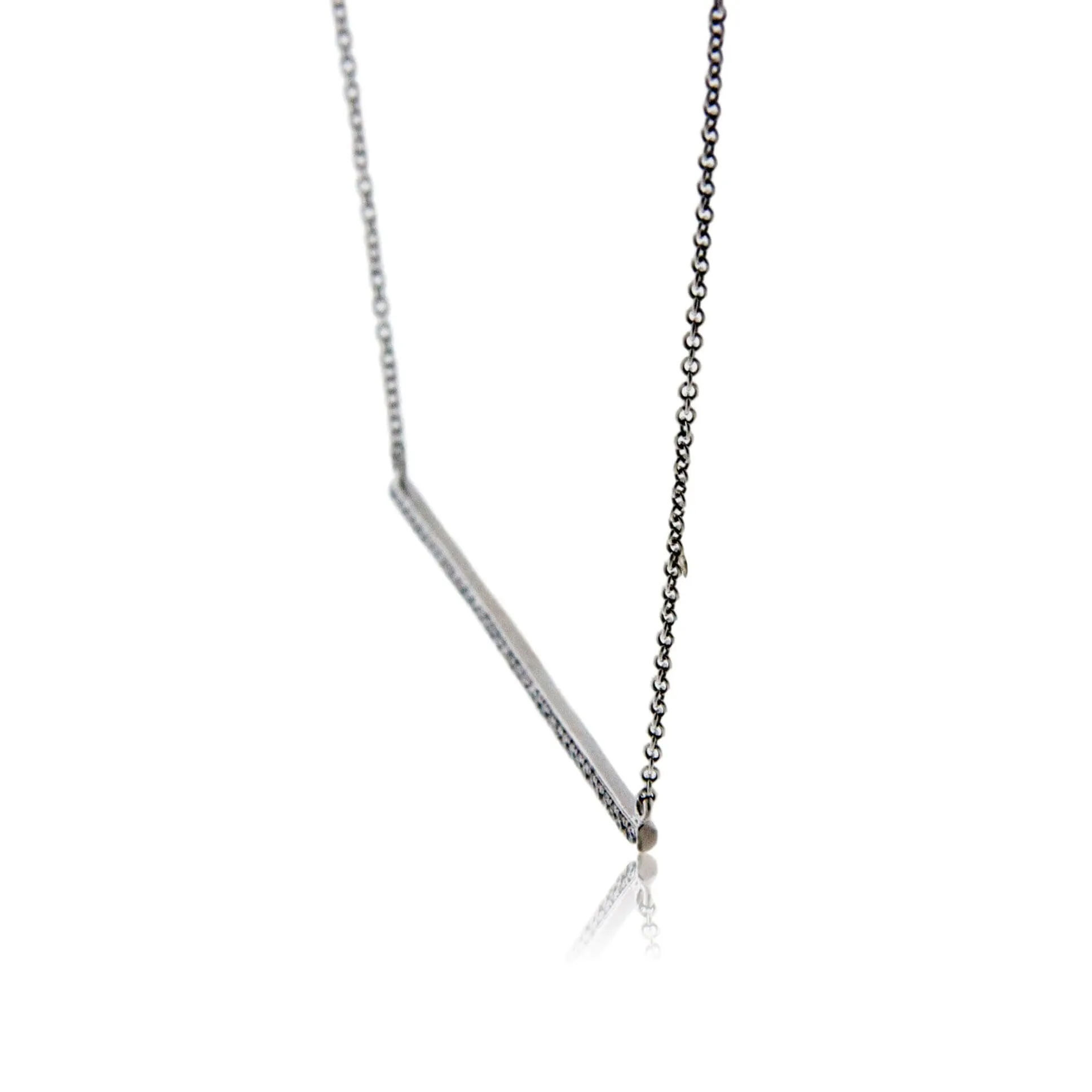 Horizontal Diamond Bar Necklace