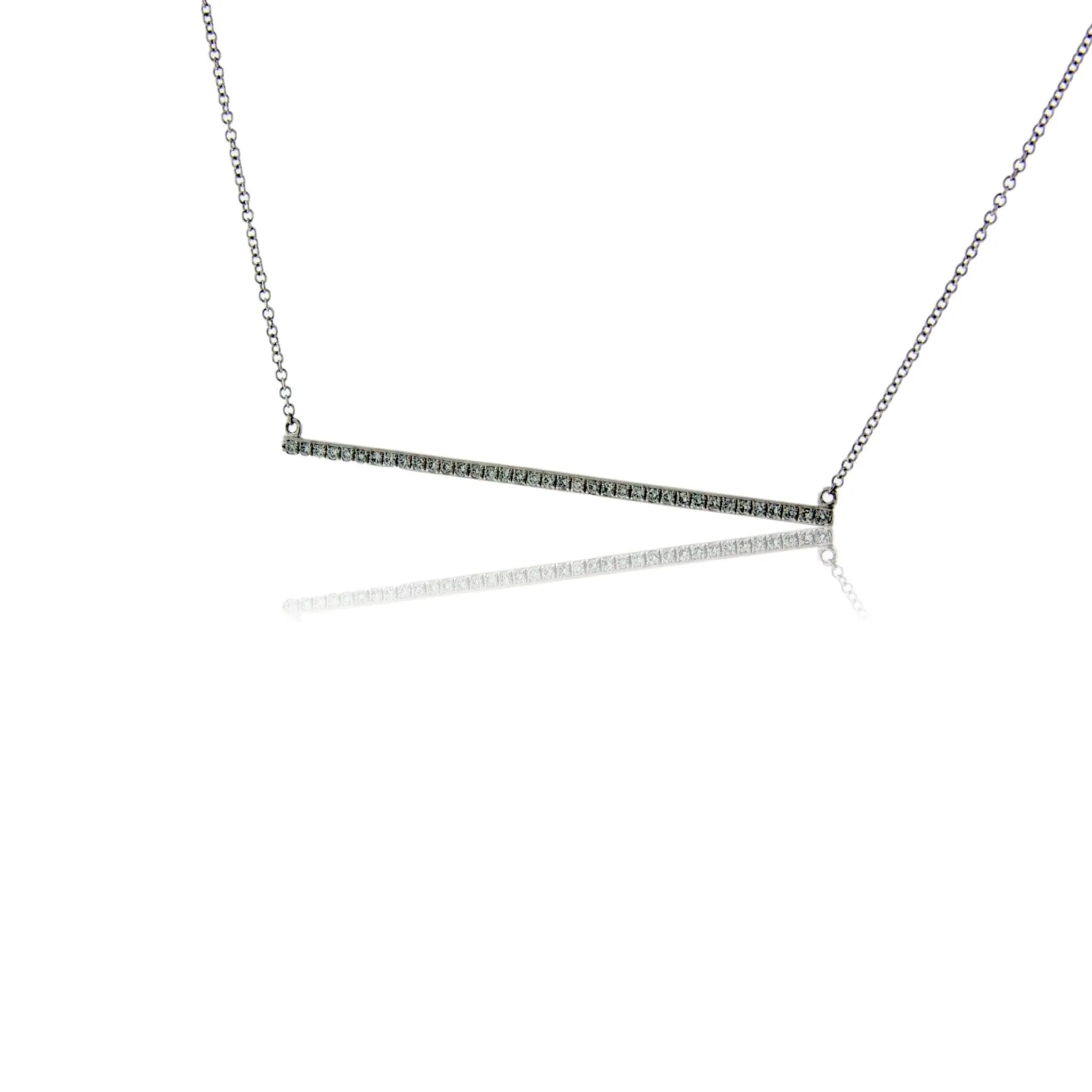 Horizontal Diamond Bar Necklace