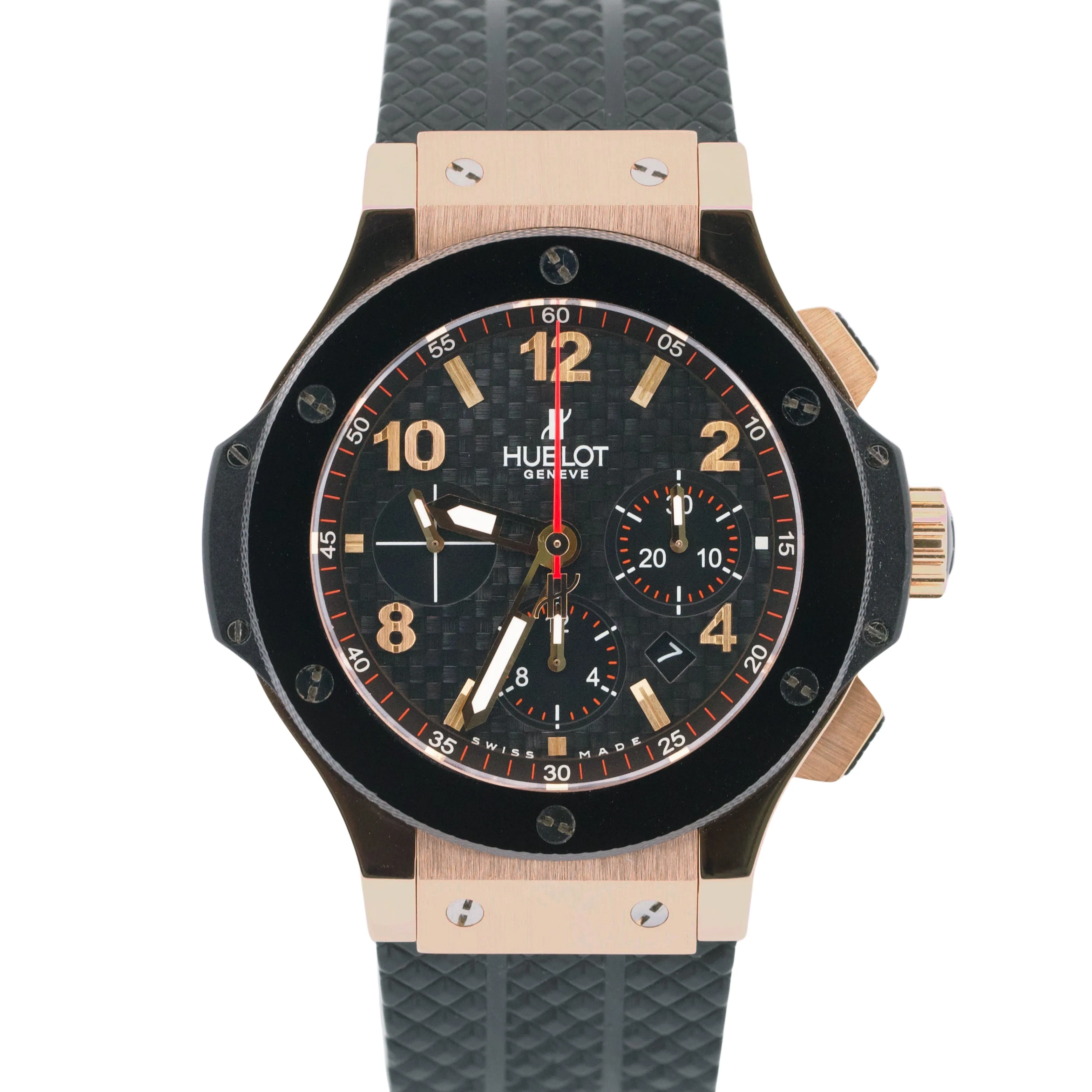 Hublot Big Bang Black 301.PB.131.RX Black 18K Rose Gold CARBON Rubber 44mm Watch