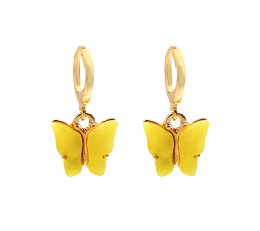 Huggy Hoop Butterfly Earrings