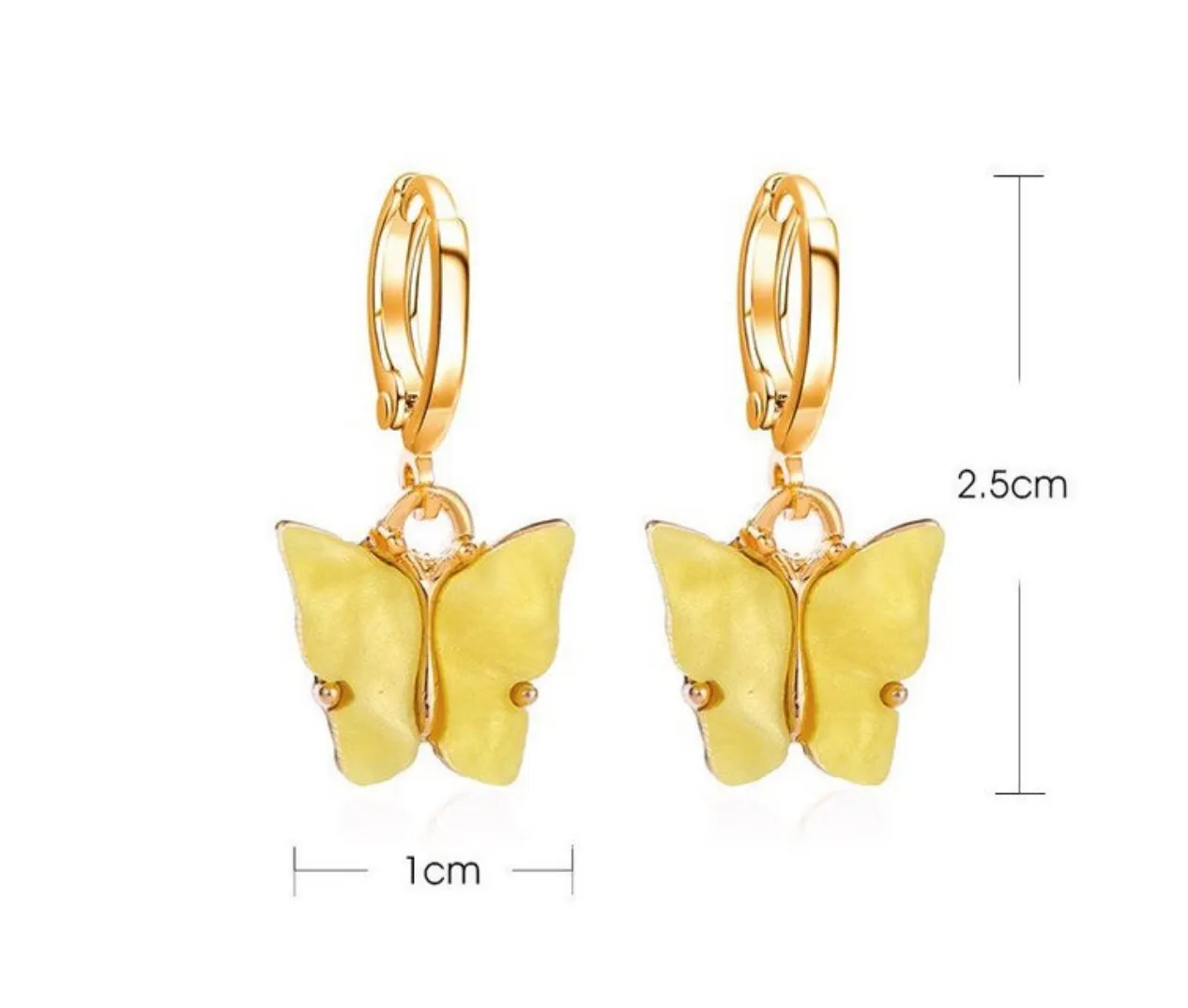 Huggy Hoop Butterfly Earrings