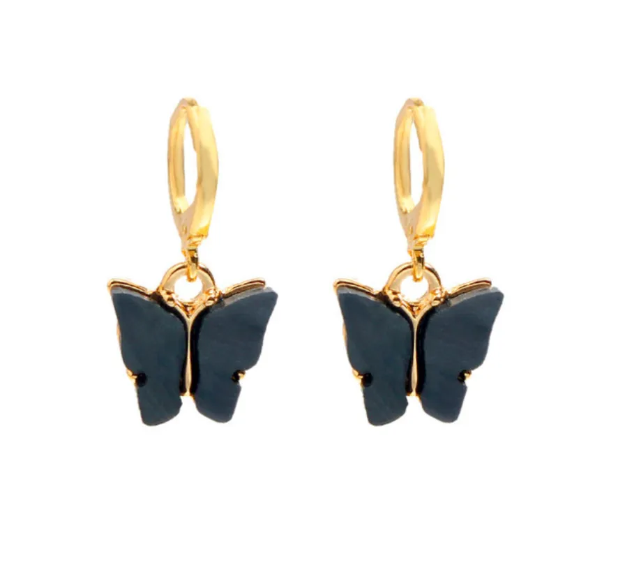 Huggy Hoop Butterfly Earrings