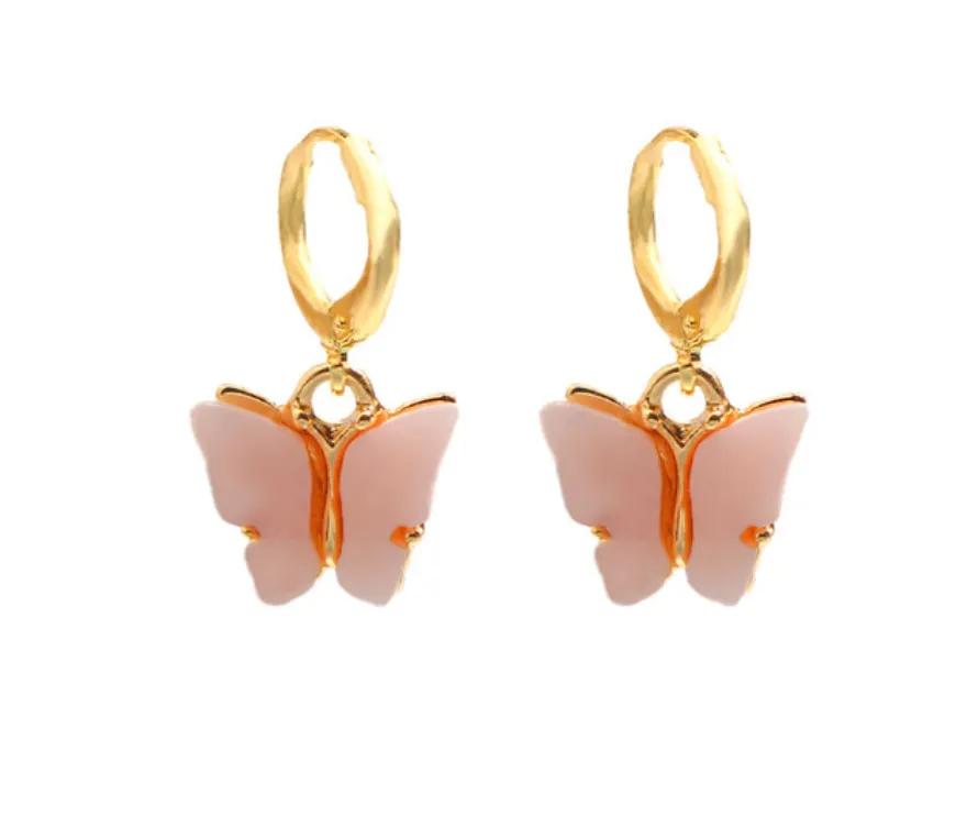 Huggy Hoop Butterfly Earrings