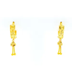 Impressive Sleek 22k Gold U Bali Earrings