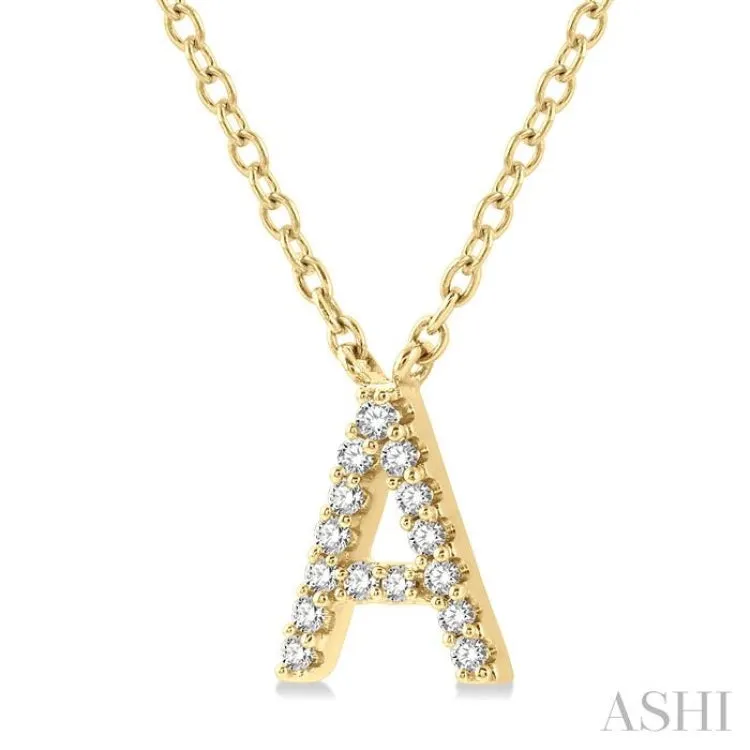Initial Gold Futuristic in Chain ctw 14K Birthday discount 1/20 Diamond Cut 'A' Round Pendant Yellow With